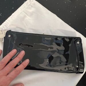 Cole Haan patent leather black clutch